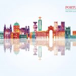 Portugal skyline. Vector illustration