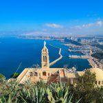 Panoramic View to the Oran Port on the Coastline of Mediterranean Sea