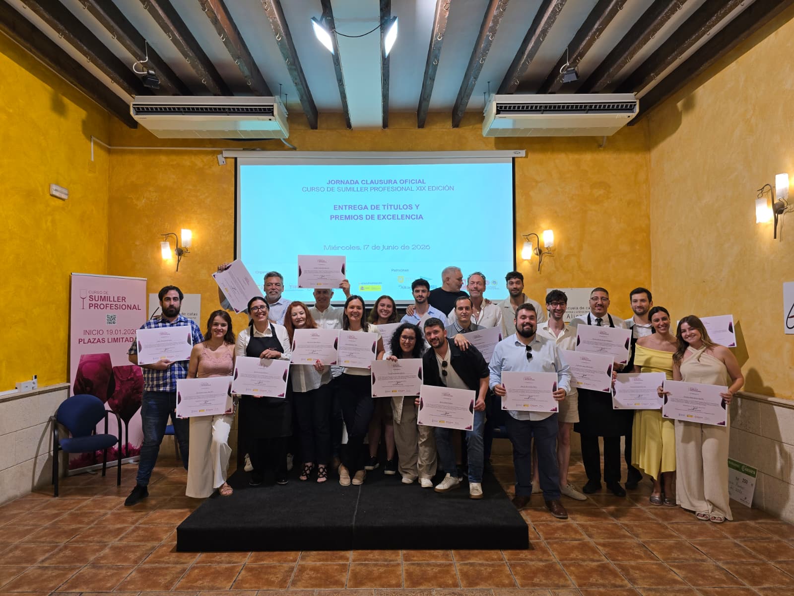 La Cámara clausura la XIX edición del Curso Profesional de Sumiller con 22 nuevos especialistas para el sector vitivinícola